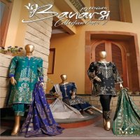 FAROOQ TEXTILES MOOSAJEE BANARASI VOL 2 CAMBRIC ORIGINAL PAKISTANI SUITS