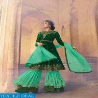 FIONA KRITIKA HEAVY LEHENGA VOL 2 SATIN GEORGETTE SHARARA STYLE PARTY WEAR SUIT