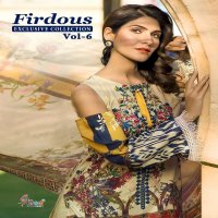 FIRDOUS EXCLUSIVE COLLECTION VOL 6 BY SHREE FABS JAM SILK PAKISTANI DRESS MATERIALS