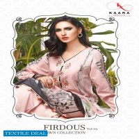 FIRDOUS LAWN COLLECTION VOL 3 BY KAARA COTTON DIGITAL PRINT PAKISTANI SUIT CONCEPT