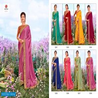 FLORA BY SEEMAYA MOSS CHIFFON FANTASTIC DESIGNER SAREE WHOLESALER