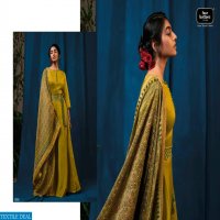 FOUR BUTTONS EARTH SILK LONG GOWN STYLE DESIGNER GOWNS WITH DUPATTA