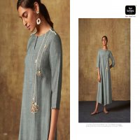 FOUR BUTTONS MIRROR VISCOSE CHIFFON EXCLUSIVE LONG GOWN WHOLESALER