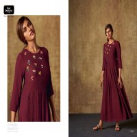 FOUR BUTTONS MIRROR VISCOSE CHIFFON EXCLUSIVE LONG GOWN WHOLESALER