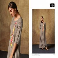 FOUR BUTTONS MIRROR VISCOSE CHIFFON EXCLUSIVE LONG GOWN WHOLESALER