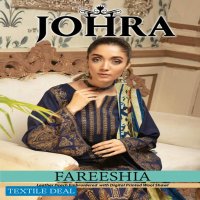 Fareeshia By Johra Embroidered Peace Leather Collection With Printed Wool Shal