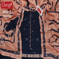 GANGA NON CATALOG S0180 PREETO WOOL DOBBY PRINTED HEAVY SALWAR SUITS WHOLESALER