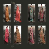 GLOSSY ROYAL TALE BY SIMAR NATURAL CRAPE EMBROIDERY DRESS MATERIALS DESIGNS