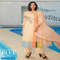 Ganga Out Of The Blue Wholesale Pure Linen Digital Salwar Kameez