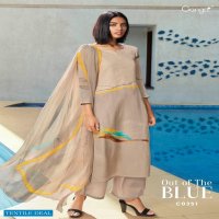 Ganga Out Of The Blue Wholesale Pure Linen Digital Salwar Kameez