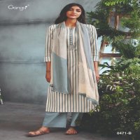 Ganga Siya 0471 Wholesale Super Cotton Printed With Embroidery Dress Material