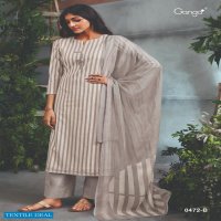 Ganga Siya 0472 Wholesale Super Cotton Printed With Embroidery Dress Material