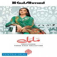 Gul Ahmed Malmal Digital Printed Three piece Unstitched Lawn Dress Pakistani Style
