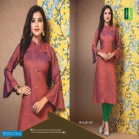 HIRWA PRESENT ALEXA VOL 2 RAYON RAW SILK CASUAL KURTI ONLINE SHOPPING IN SURAT