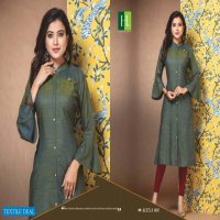HIRWA PRESENT ALEXA VOL 2 RAYON RAW SILK CASUAL KURTI ONLINE SHOPPING IN SURAT