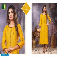 HIRWA PRESENT BARKHA VOL 6 RAYON SIMPLE SOBAR UNIQUE KURTI WHOLESALER