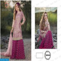 HOOR TEX NAFIZA COLOR GOLD VOL 14 NET EMBROIDERY PAKISTANI SALWAR SUIT