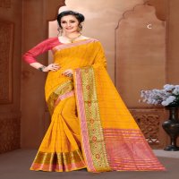 HOT LADY BY RANJNA SAREE SIFT COTTON CHECKS PATTERN EXCELLENT SAREE CATALOGS