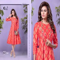 HOT SHOT VOL 7 BY KINTI RAYON SLUB LATEST CASUAL WEAR KURTI AT LOWEST RATE