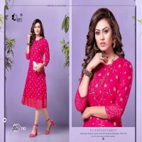 HOT SHOT VOL 7 BY KINTI RAYON SLUB LATEST CASUAL WEAR KURTI AT LOWEST RATE