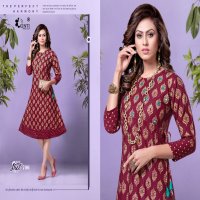 HOT SHOT VOL 7 BY KINTI RAYON SLUB LATEST CASUAL WEAR KURTI AT LOWEST RATE