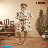 Hetvi Damini Wholesale Reyon Print Kurtis
