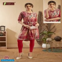 Hetvi Damini Wholesale Reyon Print Kurtis