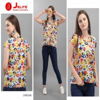 JELITE ORCHID DIGITAL PRINTED CREPE STYLISH TOP