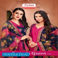 Jiyaan Patiyala Queen Vol-4 Wholesale Printed Dress Material