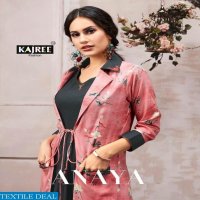KAJAREE PRESENT ANAYA SILK LONG SHRUG STYLE KURTI DEALER IN SURAT