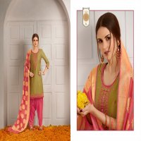 KALAROOP SUNHERI BY PATIALA JAM SILK READYMADE SALWAR KAMEEZ BY KAJREE