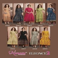 KANASU ELEGANCE VOL 2 RAYON GOLD PRINT LONG STYLE KURTI WHOLESAL IN INDIA