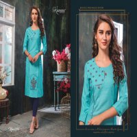 KANASU KIWI VOL 2 FANCY RAYON WITH WORK PATTERN KURTI AT BEST RATE