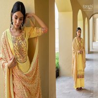 KARACHI PRINTS KESSA LAWN WITH KASHMIRI EMBROIDERY SALWAR KAMEEZ CATALOG WHOLESALER