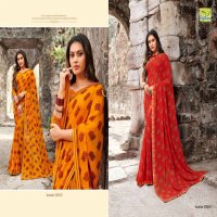 KASAK BY SEYMORE PRINTS HEAVY GEORGETTE WITH FANCY BORDER PRINTED SAREE TRADER
