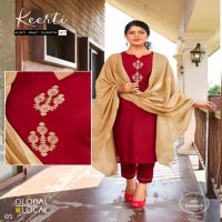 KEERTI BY GLOBAL LOCAL MUSLIN READYMADE KURTI BOTTOM WITH DUPATTA