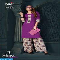 KERSOM HEER RADHIKA VOL 4 COTTON KURTI WITH PLAZZO WHOLESALE PRICE