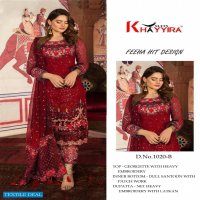 KHAYYIRA SUITS FEEHA HIT DESIGNS GEORGETTE EMBROIDERY PAKISTANI SUITS