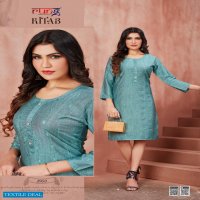 KITAB BY RUNG SILK RAYON SIMPLE LADIES KURTI COLLECTION