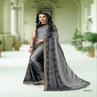 KODAS SITKA PRESENTS TWIST OF FASHION VOL 2 BLACK RANGOLI PRINT WITH BORDER SAREE