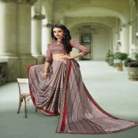 KODAS SITKA PRESENTS TWIST OF FASHION VOL 2 BLACK RANGOLI PRINT WITH BORDER SAREE