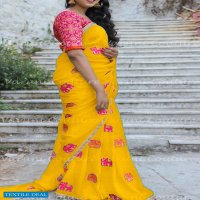 Kesar SF-7036 Wholesale Chanderi Cotton Ladies Sarees