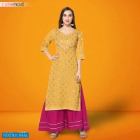 Kesari Exports Cutemade Vol-4 Wholesale Designer Kurti With Plazzo