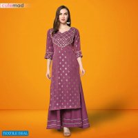 Kesari Exports Cutemade Vol-4 Wholesale Designer Kurti With Plazzo