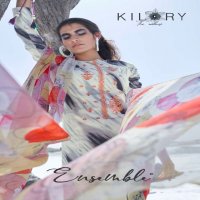 Kilory Ensemble Wholesale Pure Cambric Fabrics Embroidery Work Dress