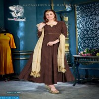LADYVIEW PRESENT MANOHARI WEAVING RAYON KURTI WITH BANARASI DUPATTA TRADER