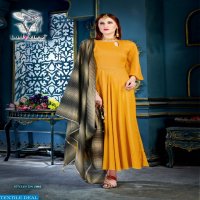 LADYVIEW PRESENT MANOHARI WEAVING RAYON KURTI WITH BANARASI DUPATTA TRADER