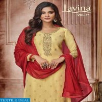 LAVINA LAUNCH LAVINA VOL 77 BANARASI JACQUARD DESIGNER SALWAR SUIT WHOLESALER