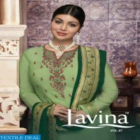 LAVINA PRESENT LAVINA VOL 87 BANARASI JACQUARD PARTY WEAR SUIT DEALER