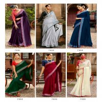 LT FABRICS ANANTA LINEN SILK WITH SEQUENCE STUNNING LOOK DESIGNER SARIS WHOLESALER